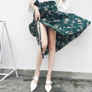 2021 Bohemian High Waist Floral Print Summer Skirts Womens Boho Asymmetrical Chiffon Skirt Maxi Long Skirts For Women