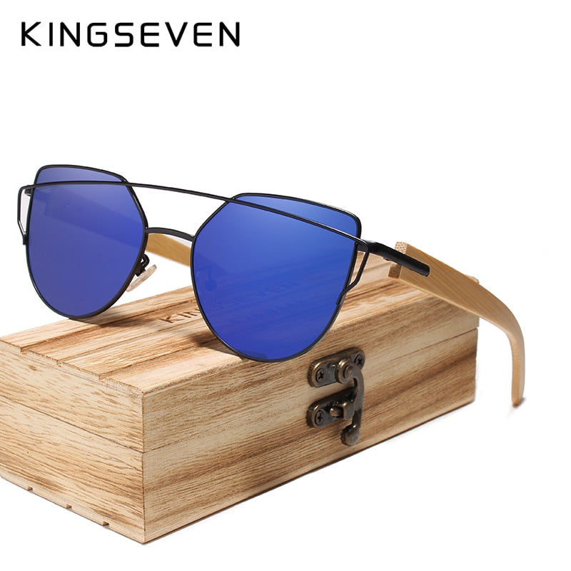 KINGSEVEN Handmade Holz Sonnenbrille Herren Bambus Sonnenbrille Damen Brand Design Original Holzbrille Oculos de sol masculino