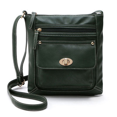 European New Style Women Messenger Bags Portable Button Ladies Crossbody Shoulder Bag Vintage PU Leather Womens Bags A582