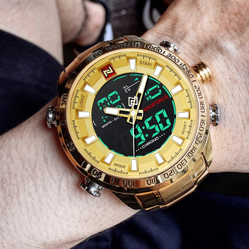NAVIFORCE Militärische Sportuhren Herren Luxus Top Marke Digital Quarzuhr Herren wasserdichte Armbanduhr Uhr Relogio Masculino