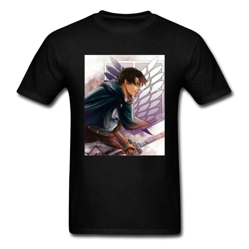 Captain T-shirt Men Survey Corps T Shirt Attack On Titan Tshirt Brand New Japan Anime Print Tops Cotton Wholesale Tees XXXL