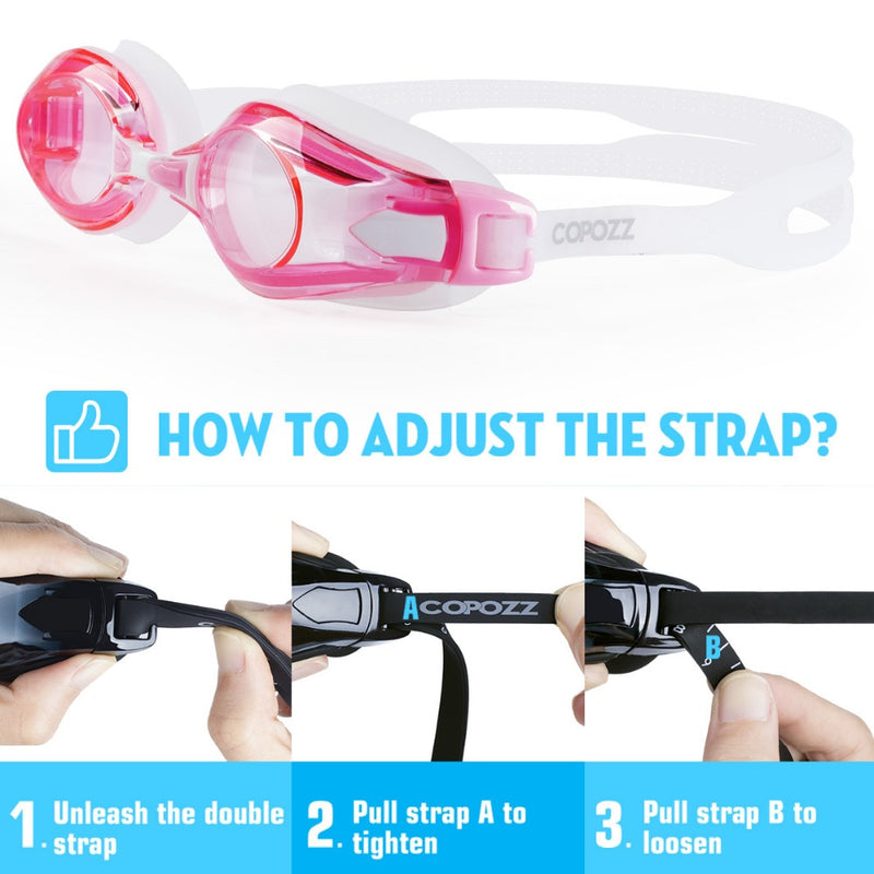 COPOZZ Myopia Swimming Goggles Men Women Adult 0 -1.5 to -8 Double Anti fog UV Protecion Swimming Glasses Pro Diopter Zwembril