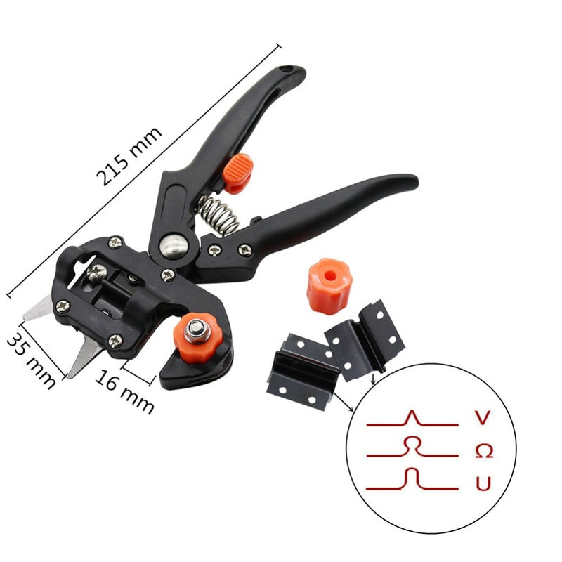 Herramientas de jardín, podadora de injertos, cortadora de vacunas, tijeras de jardín para árboles, máquina de corte + alicates de poda de 2 cuchillas