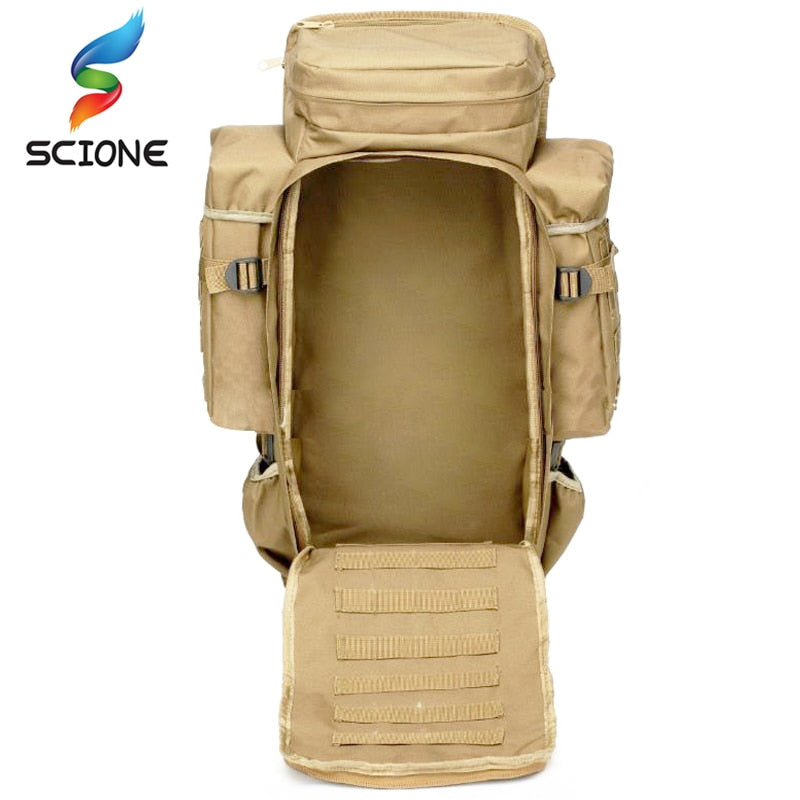 Hot 60L Outdoor Waterproof Military Backpack Pack Rucksack Tactical Bag For Hunting Shooting Camping Trekking Hiking Traveling