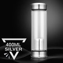 Botella de agua de vidrio con colador de té de hojas sueltas Infusor de té Botella de vidrio de doble pared Gratis para desmontar Thermos 300ML 400ML