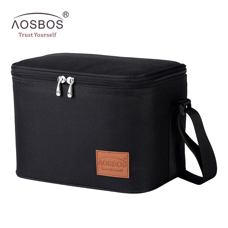 Aosbos Portable Cooler Lunch Bags Insulated Camo Thermal Lunchbox Shoulder Food Picnic Bag Cooler Tote Handbags for Men Women