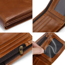 Retro Oil Wax Leather Wallet Handmade Men Cowhide Wallet with Coin Purse Genuine Leather Bank Card Holders Wallet For Male