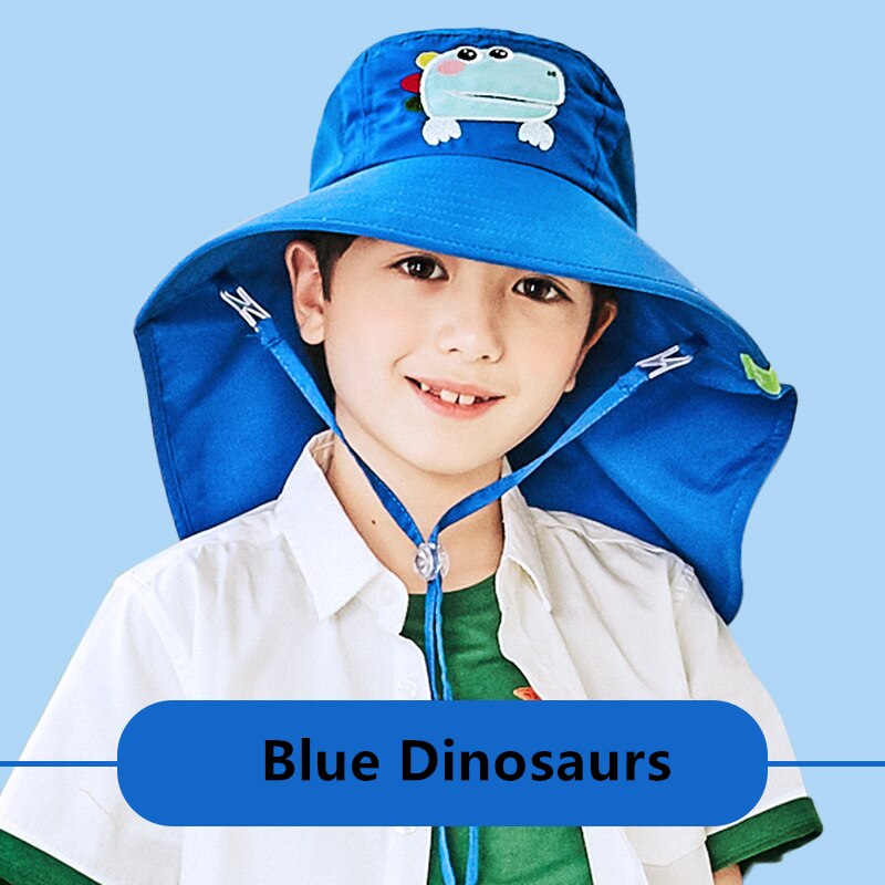 Kocotree, sombrero de sol para niño y niña de 1 a 18 años, sombreros de playa para el sol al aire libre, cubierta para la oreja y el cuello para niños, gorro de natación con protección Anti UV