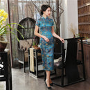 Vintage Chinese style Cheongsam Red Spring Womens Satin Long Qipao New Arrival Party Dress Mujer Vestidos Size S M L XL XXL XXXL
