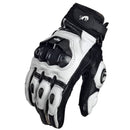 Hombres Mujeres 4 Temporada Conducción Supertech Negro / Blanco Motocicleta Guantes de cuero Guante de carreras Moto Cuero de vaca bicicleta de carreras caballero