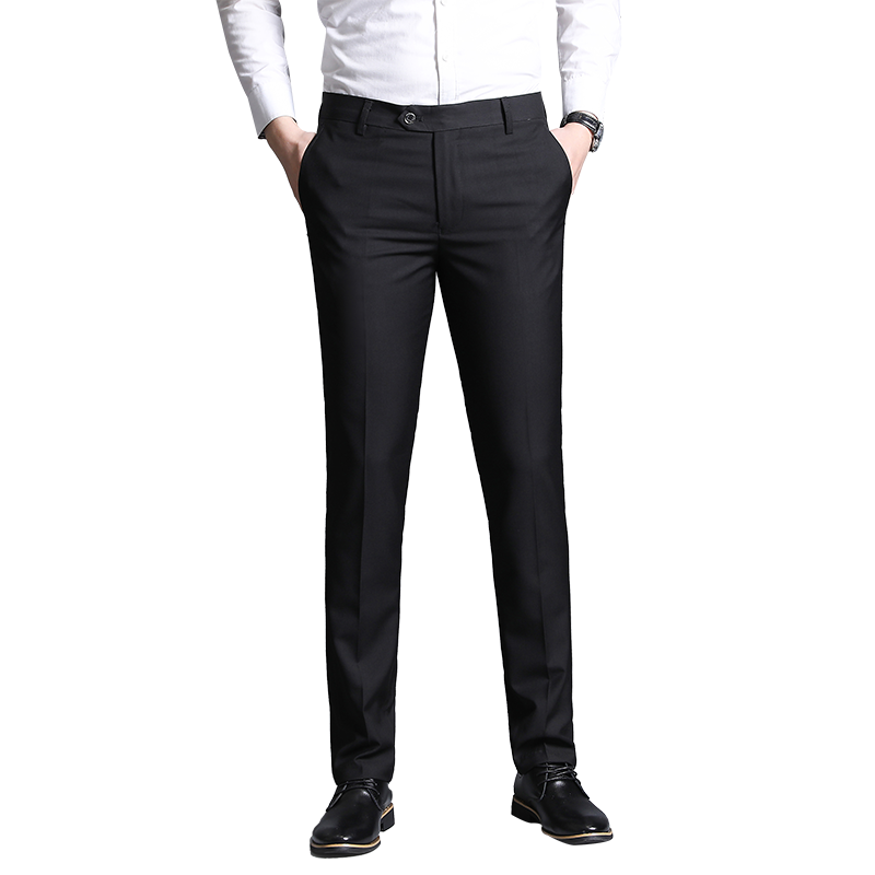 Pantalones de traje para Hombre 2022, pantalones de vestir finos para Hombre, pantalones rectos de oficina de negocios, pantalones formales para Hombre, pantalón clásico para Hombre 38