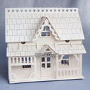 Wooden assembly miniature dollhouse for dolls mini furniture sets DIY doll house pretend play puzzle toys for children girls kid