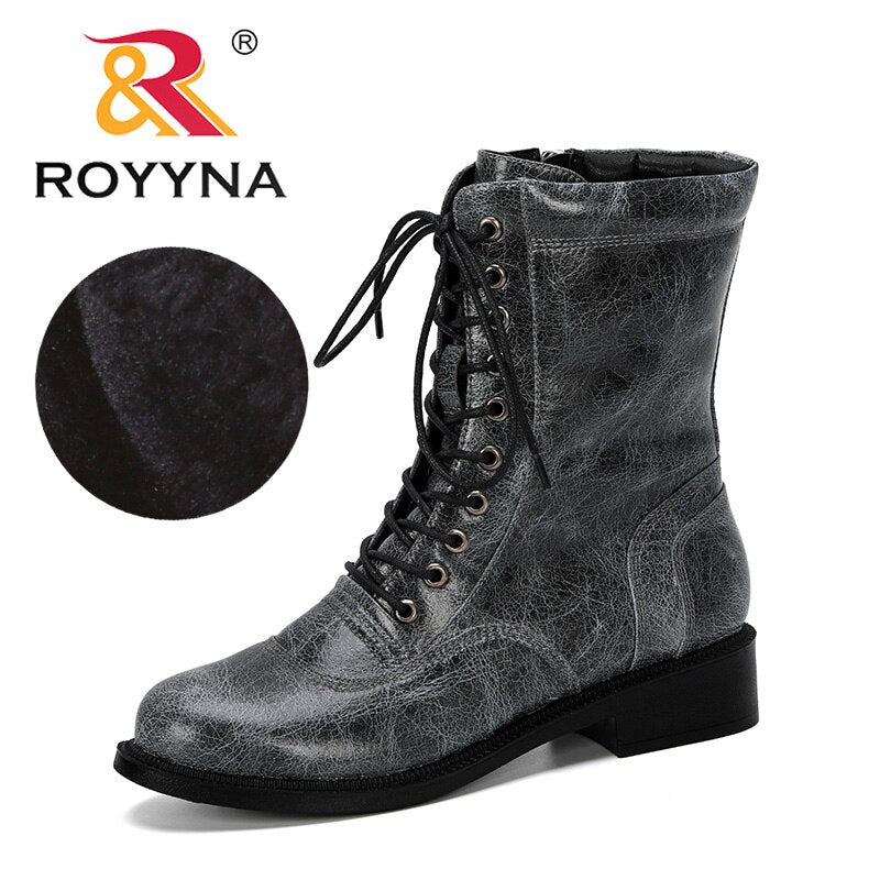 ROYYNA New Popular Increase Short Boots Women Autumn Winter Round Head Boots Woman Zapatos De Mujer Comfortable Ladies Shoe
