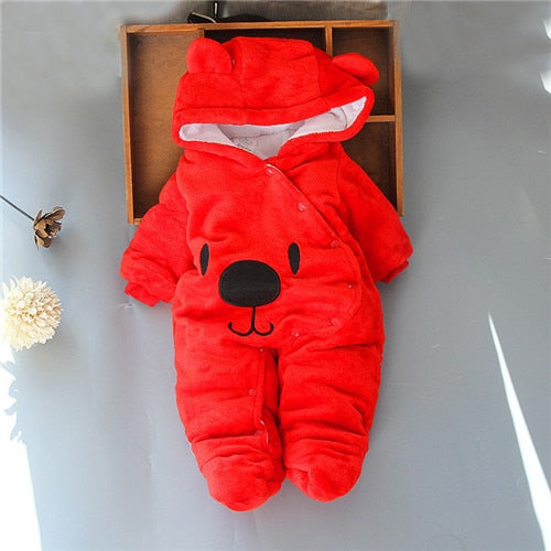 Newborn Baby Girl Clothes 0-3 months Winter Thick Warm Baby Footies Cotton Infant Kid&