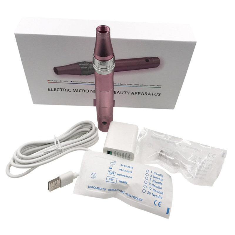 Dispositivo de máquina de cuidado de la piel inalámbrico Derma Pen eléctrico profesional Microblading Microneedles Gun Derma mesoterapia eliminación de cicatrices