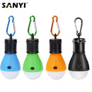 3 LEDs Tent Hanging Lamp 3 Modes LED Bulb Carabiner Bulb Light Portable Lantern Outdoor SOS Camping Lamp Emergency Lighting AAA