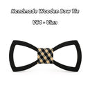 Mahoosive Wood Bow tie men Groom Marry Groomsmen Wedding Party Colorful Engraved Butterfly Cravats Mens wooden bow tie