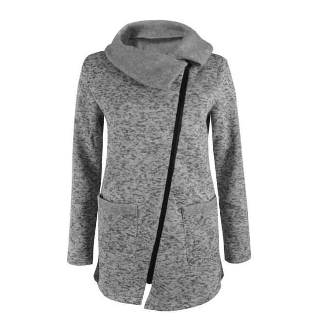 Women Fleece Sweatshirt Spring Winter Casual Long Zipper Hoodies Pocket Jacket Coat Outwear 4XL Red/Black/Gray/Blue