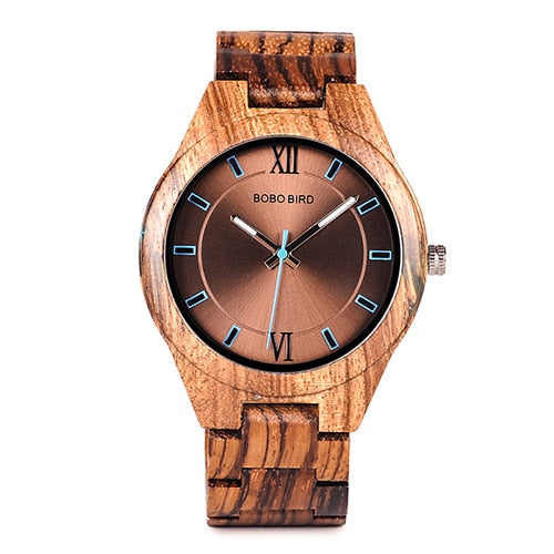 BOBO BIRD Reloj de madera para hombre erkek kol saati Moda Diseño de lujo Relojes Mujeres Caja de incrustaciones de madera y ágata relogio masculino V-Q05