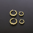 Slovecabin 925 Sterling Silver Luxury Hoop Piercing Boucle Doreille Femme Gold Round Circle Fashion Earrings for Women Jewerly