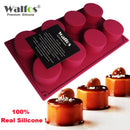 WALFOS 3D Handgemachte Runde Silikon-Kuchenform 3 Cupcake Gelee Pudding Keks Mini-Muffin Seifenform DIY Backwerkzeuge