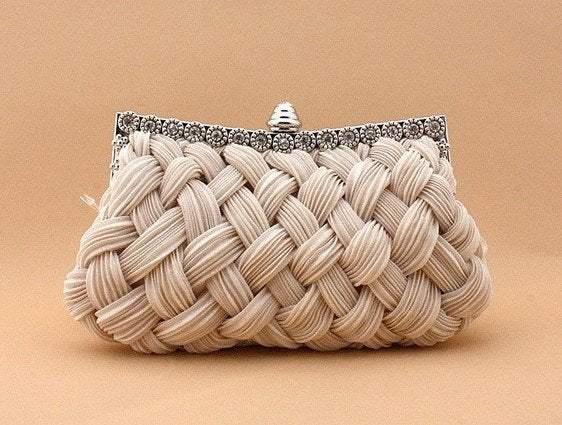 Hot spring Evening bag weave clutch bags woman handbag Silk Elegant Dinner Ladies&