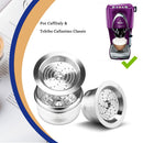 ICafilas Edelstahl nachfüllbare, wiederverwendbare Cafissimo Kaffeekapsel Cafeteira Filter für Caffitaly & Tchibo Classic Maschinen