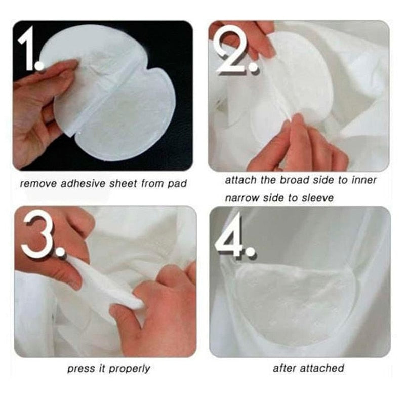 200X ( 100 Pairs ) Summer Deodorants Cotton Pads Underarm Armpit Sweat Pads Dress Disposable Stop Sweat Shield Guard Absorbing