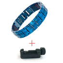 Vivari Men's Health Magnetic Bracelet For Men Silver Plated Pure Titanium Bangle Magnetic Ion Germanium Far Infar Red Bracelets