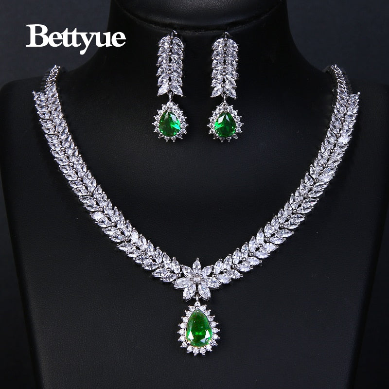 Bettyue Charming Fashion Elegance Cubic Zircon Multicolor Europe And America Style Wholesale Jewelry Sets Women Noble Ornament