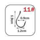 W.P.E Brand 1 pack Fishing Hook Size 7#-15# Barbed Hook High-Carbon Steel Single Circle Carp Fishhook Jig Tackle Accessories