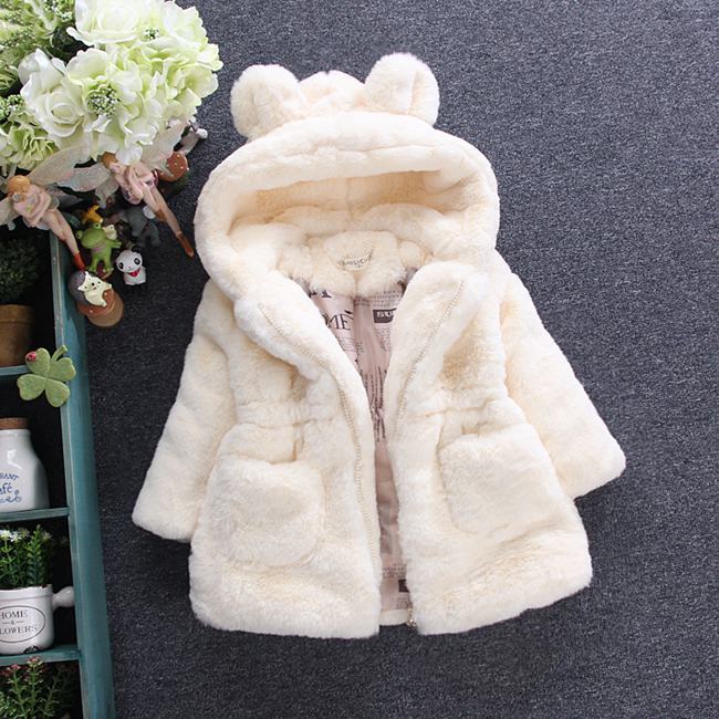 Thicken Winter Windproof Warm Child Coat Children Outerwear Polar Fleece Baby Girls Jackets For 80-135cm