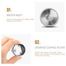ICAfilas Wiederverwendbares Illy Kaffeefilter-Tamper-Set aus Edelstahl, nachfüllbare Kapseln, Pod-Tamper für Illy X9 X8 X7.1 Y5 Y3 Y1.1
