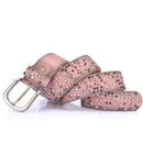 COOLERFIRE Hot New Sale High Quality Luxury Rivet Inlay Ancient Belt For Women Pin Buckle Waist  Women Belt LB021