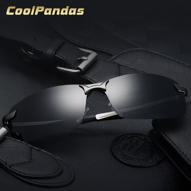 CoolPandas, gafas De Sol polarizadas HD antideslumbrantes para hombre, gafas De Sol De marca De diseñador De conducción De Metal para mujer, gafas De Sol masculinas Ray