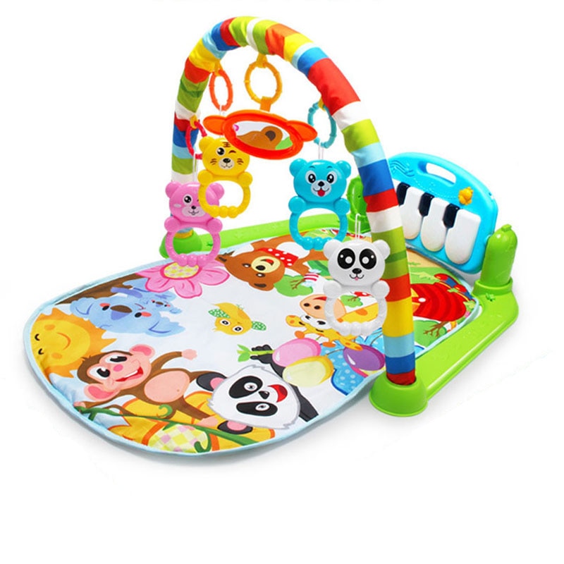 Baby-Spielmatte Kinderteppich Pädagogischer Puzzle-Teppich mit Klaviertastatur und niedlicher Tier-Spielmatte Baby-Gymnastik-Krabbel-Aktivitätsmatte Spielzeug