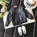 2021 neue Mädchen Kinder Jungen Frühling Herbst Plaid PU Ledermantel bequeme niedliche Baby Kleidung Tops Jacke Kinder Kleidung