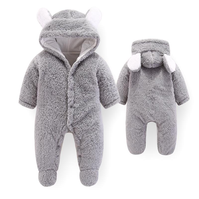 Orangemom Neugeborenes Baby Winterkleidung Säuglingsbaby Mädchen Kleidung weiches Fleece Outwear Strampler Babymantel Neugeborene -12m Jungen Overall