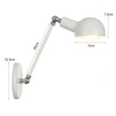 Industrial Adjustable Swing Arm Wall Lamp Reading Bedside Vintage Wandlamp Retro Extendable Led Wall Lights Fexible White Gold