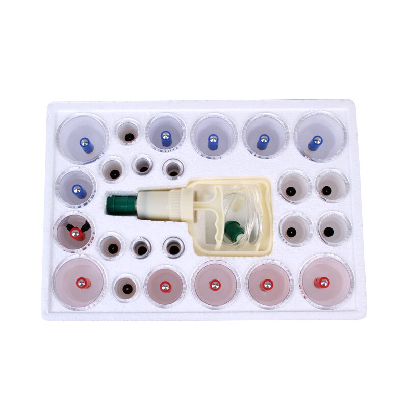 32/24 Cans Massage Vacuum Cupping Set Thicker Magnetic Aspirating Cupping Cans Acupuncture Suction Cup Chinese Massage Kit