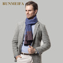 2018 New design plaid scarf for men 180x30cm Cashmere scarf Thicken winter warm scarf Scarves for dad and boyfriend gifts stock