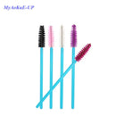 500 Unids / lote Desechable One-off 5 Mezcla de Colores Varitas de Nylon Mascara Aplicador de Extensión de Pestañas Spoolers Pinceles de Maquillaje