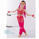 Kids Belly Dance Costumes Set Oriental Dance Girls Belly Dancing India Belly Dance Clothes Bellydance Child Kids Indian 6 Colors