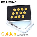 RISK 12PCS M5*10MM Bike Disc Brake Rotor Fixing Bolts TC4 Titanium Bicycle MTB Bike Ultralight Brake Screw Cycling Accessories