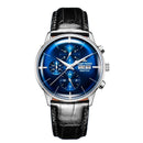 2021 Reef Tiger/RT Luxury Brand Men Watch Waterproof Function Automatic Watches All Blue Leather Strap Relogio Masculino RGA1699