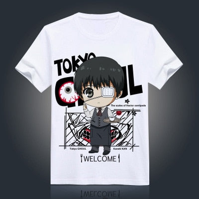 Tokyo Ghoul T-shirt New Japan Anime Ken Kaneki Cosplay Costume Comfortable Breathable Milk Fiber T Shirt For Men Women Tops Tees