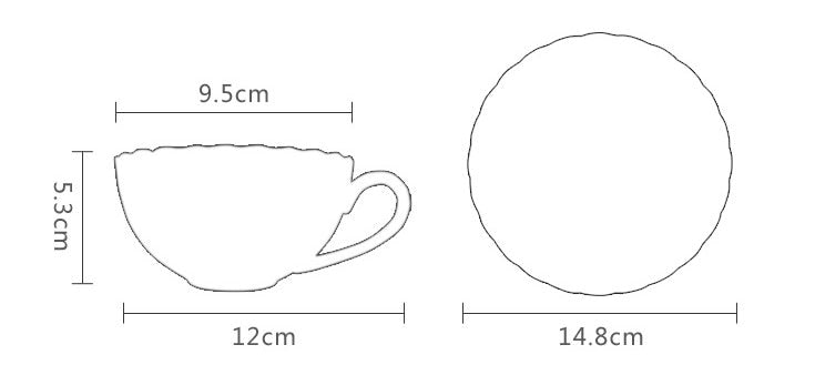 1-6 STÜCKE Rosa Romantischer Kürbis Kaffeetasse Set Küchenzubehör Bone China Keramik Teetasse Organizer Englisch Nachmittag Roter Tee