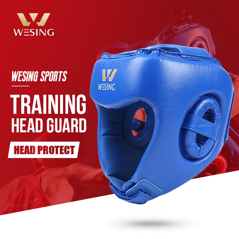 Wesing Boxing Sanda Training Head Guard Boxing Muay Headgear Thai Kickboxing Head Protector