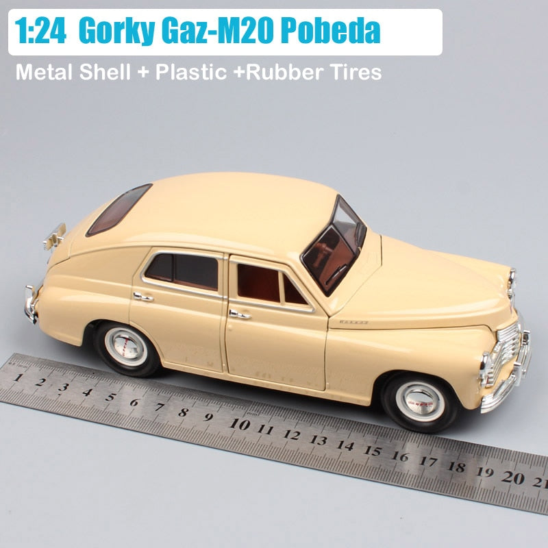 Road Signature 1:24 Scale Russia Soviet Union Gorky Gaz M20 Pobeda Gaz-M20 Cars Sedan Diecast Vehicles Model Toys Gifts Yatming