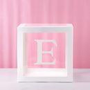 Staraise Transparent Letter A-Z Box Custom Baby Name Balloon Box Girl Boy Baby Shower Decorations Baby 1st Birthday Party Decor